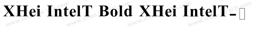 XHei IntelT Bold XHei IntelT字体转换